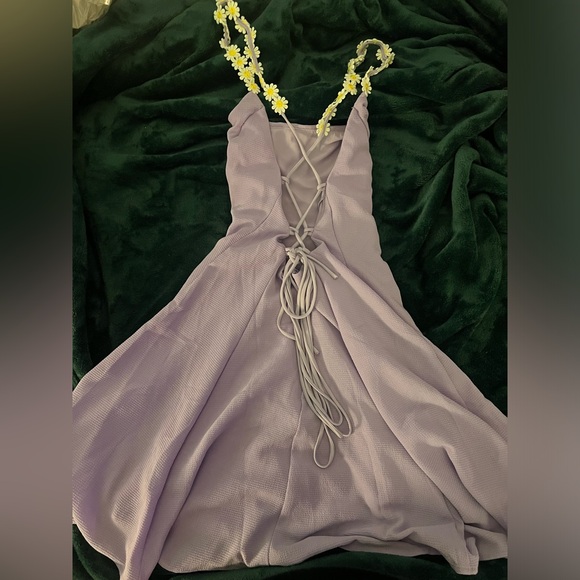 Lucy In The Sky Lavender Daisy Skater Dress - Picture 5 of 5